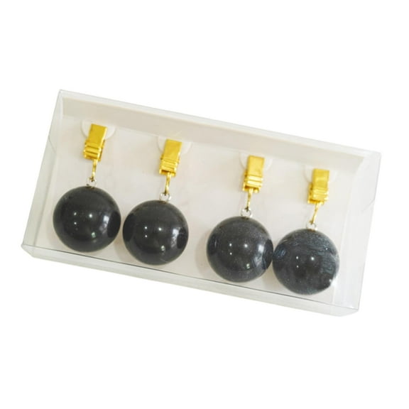 deevoka 4 Pieces Tablecloth Weights Ornament for Curtains Dinner Desk black