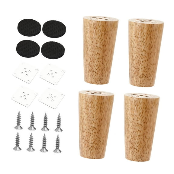 deevoka 4 Pieces Wood Furniture Legs Couch Legs for NightStand Dresser Loveseat 10cm