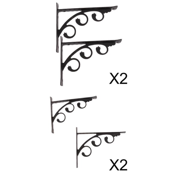 deevoka 4Pcs European Style Shelf Bracket Braces Shelf Bracket Storage Display