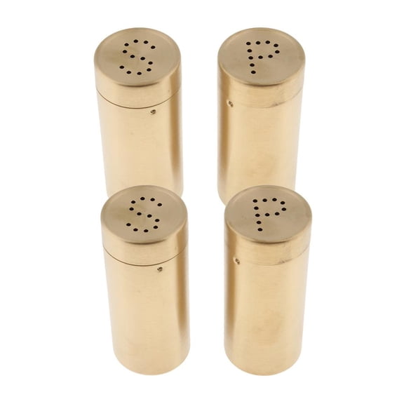 deevoka 4Pcs Golden Stainless Steel Salt and Pepper Shakers with Adjustable Pour Holes