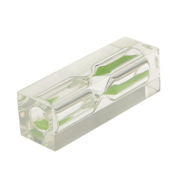 deevoka 4xAcrylic Clear 3 Minute Sandglass Teaching Game Brushing Timer Green