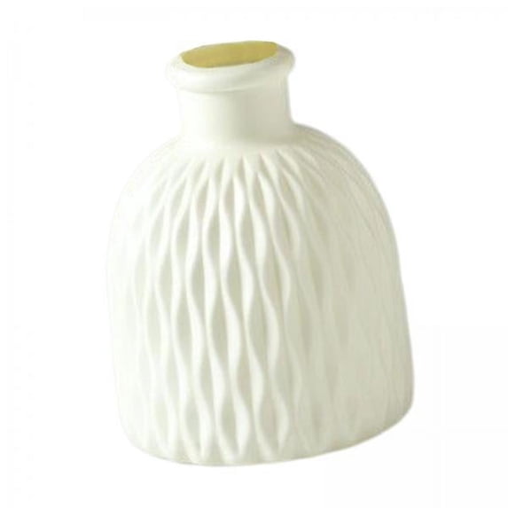 deevoka 4xFlower Vase Gift Art Crafts Plastic Vase for Centerpiece Desktop Living Room White