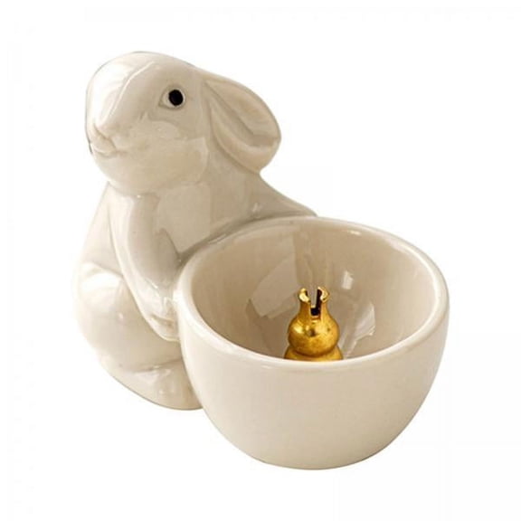 deevoka 4xRabbit Holder Plug Burner for Yoga Tea Table Cabinet White