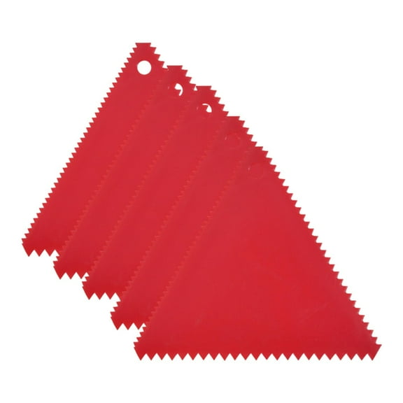 deevoka 5 Pieces Adhesive Spreader Notched Glue Applicator for Caulk Polyester Resin Triangle