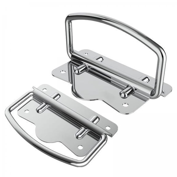 deevoka 5X 2 Pieces Rings Folding Pull Handles Metal for Door Chest Wooden Box Dresser