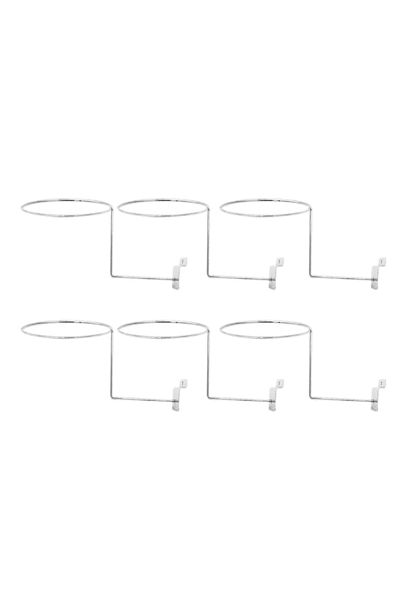 6 Pieces Wall Mount Holder Home Organization Hat Display Storage Rack Wire diameter 4mm