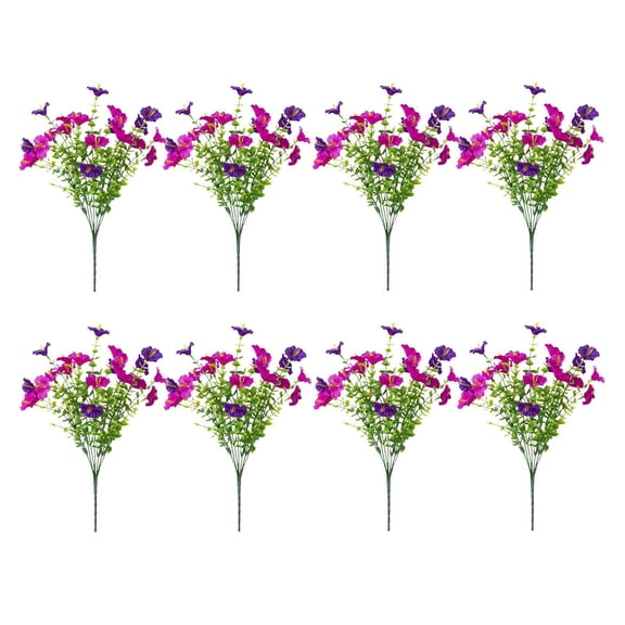 deevoka 8 Pieces Artificial Flowers Flowers Arrangement Weather Resistant Spring Summer