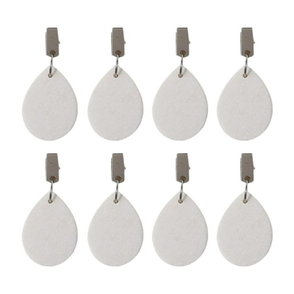 deevoka 8 Pieces Tablecloth Weights Curtain Weights for Shower Curtain Outdoor Party White 4 cm