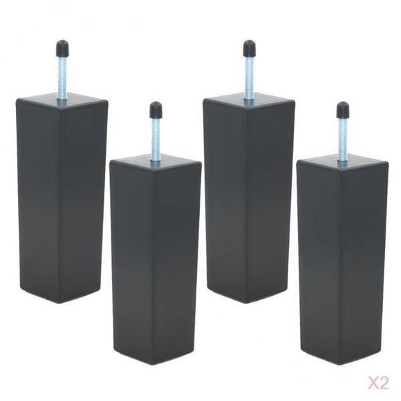deevoka 8pc Heavy-duty Bed Risers Furniture Square Lifts Legs Under Bed Storage 15cm