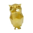 thumbnail image 1 of deevoka Abstract Geometric Sculptures Display Owl Figurine for Office Yard Bookshelf Gold, 1 of 9