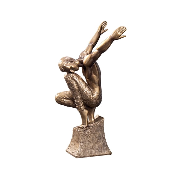 deevoka Abstract Sculpture Sports Figure Decorative Figurine Man Human Body Statue Decor Style B