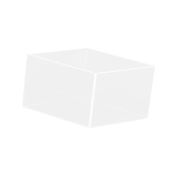 deevoka Acrylic Cube Display Box Nesting Riser Decorative Clear Display Riser 5 Sided for Cupcake Wedding Buffet Collectibles Figures 5 inch