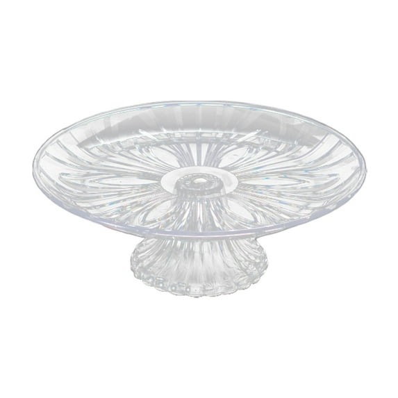 deevoka Acrylic Fruit Plate Cake Plate Multipurpose with Base for Restaurant Kitchen 30cm