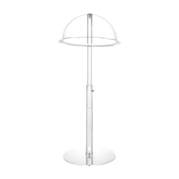 deevoka Acrylic Hat Stand Clear Round Hat Display Stand for Toupee Fedora Rack Watch