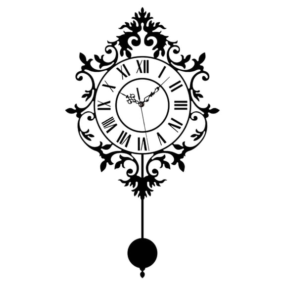 deevoka Acrylic Pendulum Wall Clock Non Ticking Luxury Decorative Silent Swing Timepiece