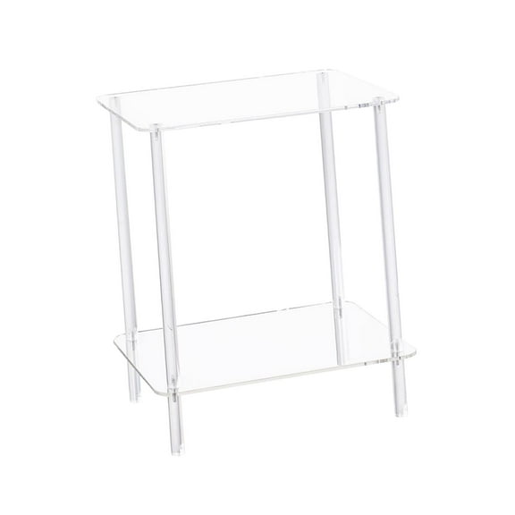 deevoka Acrylic Small Table Clear End Table Bedside Cabinet for Balcony Home Hallway