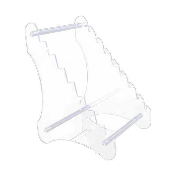 deevoka Acrylic Table Display Stand with 8 Layers 7x5.9x9.4inch Transparent for Collection Room Durable Accessories