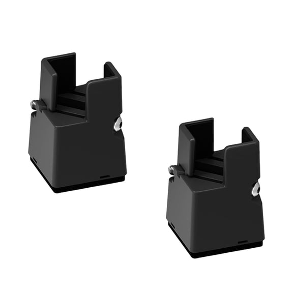 deevoka Adjustable Bed Furniture Risers with Screw Clamp ,Bottom with to Protect Floors Black