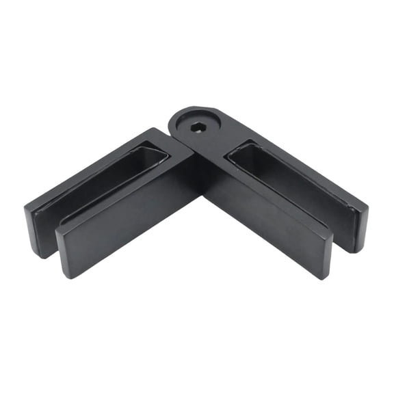 deevoka Adjustable Glass to Glass Clamp 90 to 180 Degree for Balustrade Balcony Deck Matte Black Finish