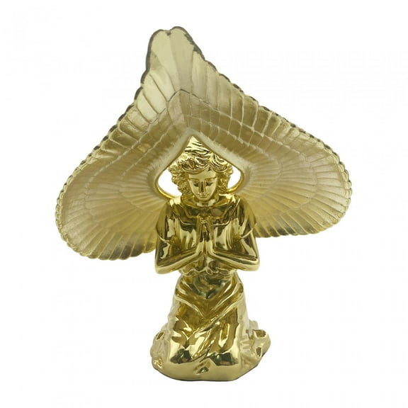 deevoka Angel Metal Kneeling Praying Statue Decorative 5.5inch Tall for Wedding Gift