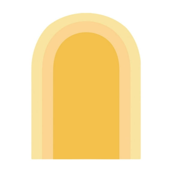 deevoka Arch Wall Decal Boho Arch Wall Sticker Background Home Holiday PVC Wallpaper Yellow
