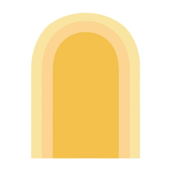 deevoka Arch Wall Decal Boho Arch Wall Sticker Background Home Holiday PVC Wallpaper Yellow