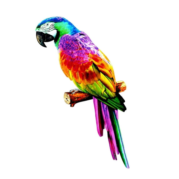 deevoka Artificial Parrots Figurines Sculpture Pendant Hanging Miniature Photo Props DIY A