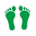 thumbnail image 1 of deevoka Barefoot Footprint Stickers Feet Spots for Business Factory Sensory Pathways Green, 1 of 9