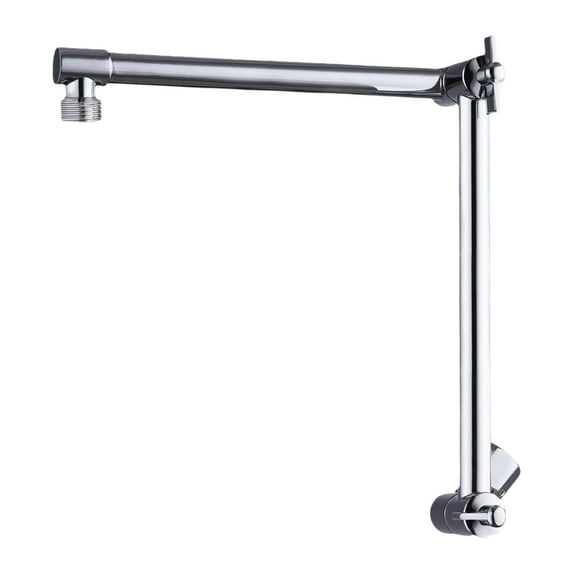 deevoka Bath Shower Extension Arm 18'' Easy Assemble Adjustable Height Head Extender Chrome