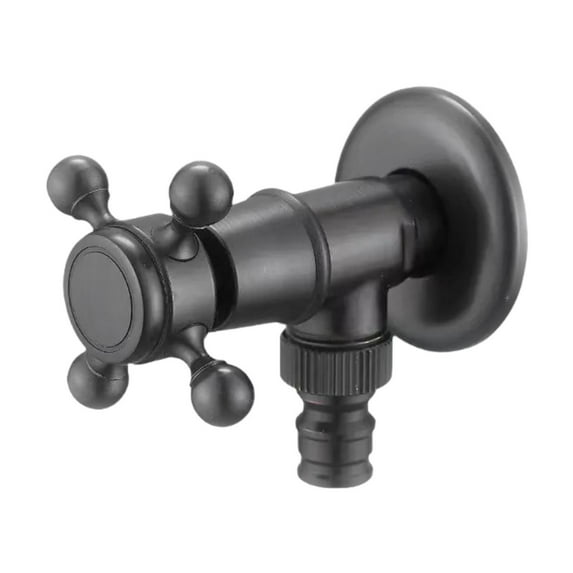 deevoka Bathroom Angle Stop Valve Copper Water Shut Off Valve for Sink Bathroom Home Style B