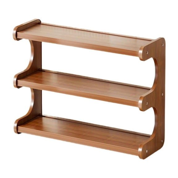 deevoka Bathroom Countertop Organizer Wooden Display Shelf for Bedroom Bathroom Home M