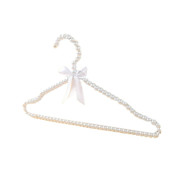 deevoka Beaded Clothes Hangers, Beaded Bowknot Clothes , Decorative Hangers White Hangers