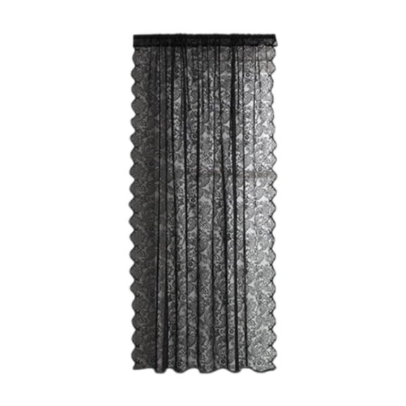 deevoka Bedroom Lace Romantic Home Decor Easy to Install Country Black 100x200