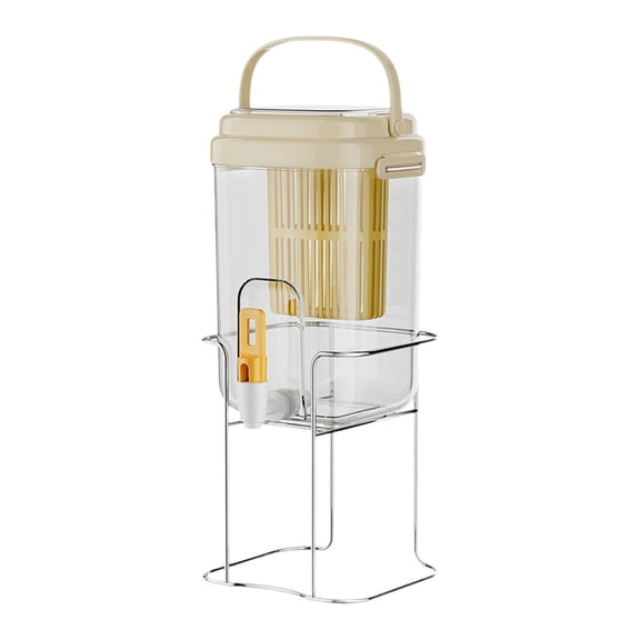 deevoka Beverage Dispenser Container Spigot Equipped Drinks Container for Table Home Yellow