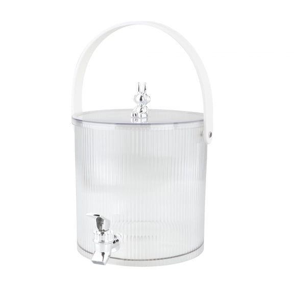 deevoka Beverage Dispenser with Faucet Beverage Barrel for Fridge Fruit Tea Lemonade 19cmx18.5cm 3.5L