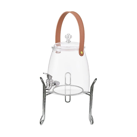 deevoka Beverage Dispenser with Faucet with Stand Clear for Camping Cold Water Juice 5L