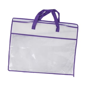 deevoka Blanket Storage Clothing Organizer Moving Bag Clear Space Saver Closet Organizer violet edge