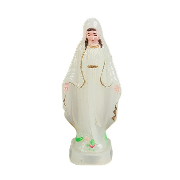 deevoka Blessed Mother Mary Figurine Handmade Resin Elegant European Sculpture white