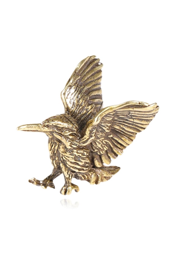 Brass Sparrow Statue Crafts Key Chain Charm for Living Room Bedroom Teahouse