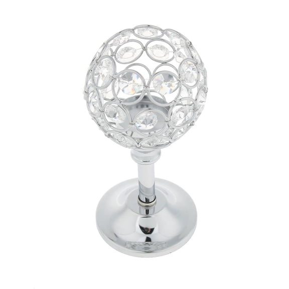 deevoka CRYSTAL Metal CANDLE HOLDER CANDLESTICK WEDDING HOLIDAYS DECOR Silver- S silver S