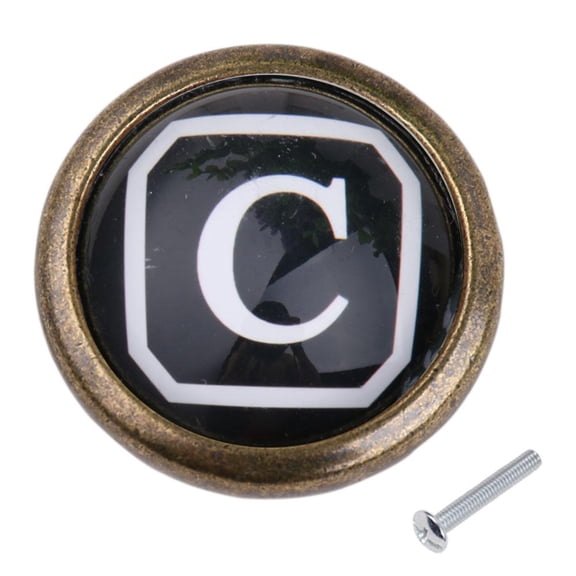 deevoka Cabinet Drawer Bin Dresser Handle Pull Knob Hardware Letter C