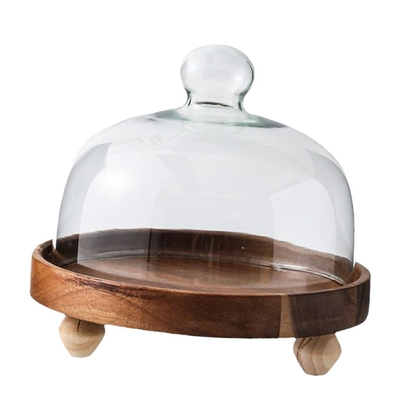 deevoka Cake Stand with Dome Dish Dry Fruit Platter for Birthday Hotel Festive Party L