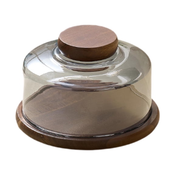 deevoka Cake Stand with Dome Lid Container Decorating for Baking Gifts Kitchen Party Gray