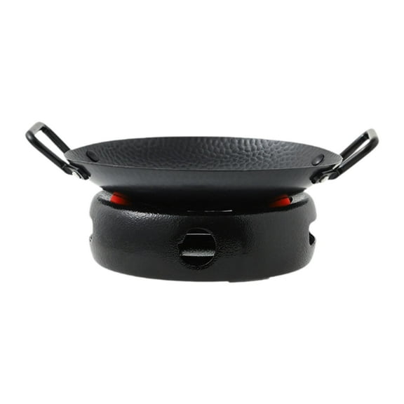 deevoka Camping Shabu Hot Pot Fast Heating Griddle Pan for Picnic Camping Restaurant Black
