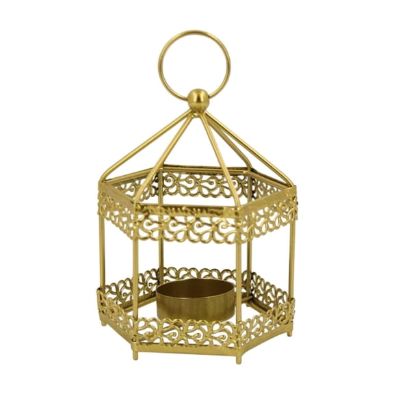 deevoka Candle Lantern Candle Holder Decorative with Handle Candlestick Hanging Metal for Wedding Party Home Decoration Indoor Events
