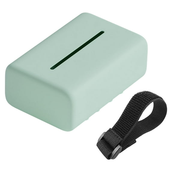 deevoka Car Tissue Holder Container Tissue Dispenser Suction Cup Facial Paper Holder for Green