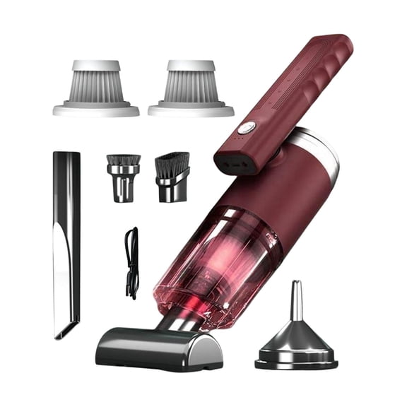 deevoka Car Vacuum Cleaner Rechargeable Dust Collector Hand VAC Handheld Vacuum for Home Rose red double