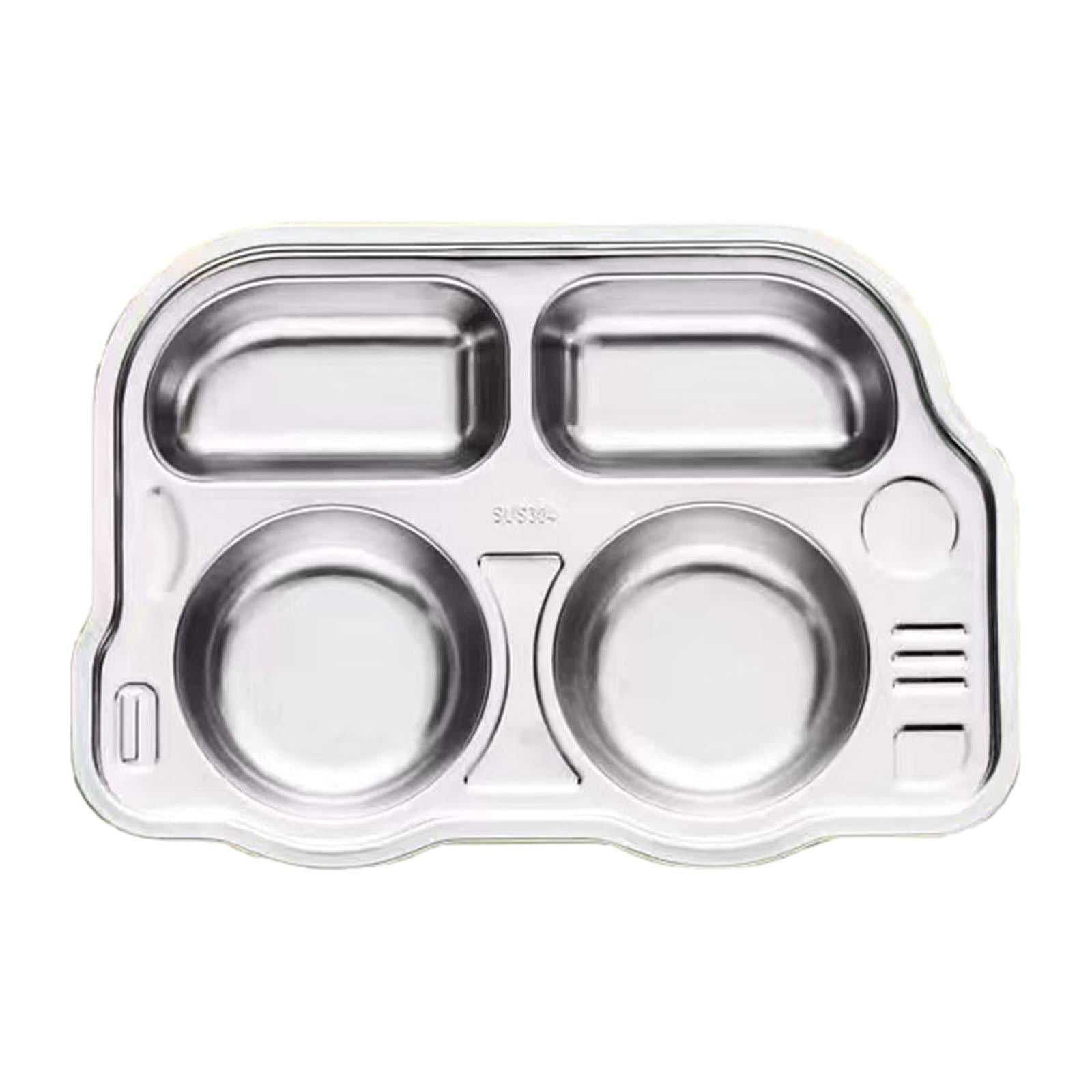deevoka Cartoon Dinner Plate Divided Meal Tray for Outdoor Camping