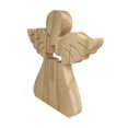 thumbnail image 1 of deevoka Carved Wooden Angel Figurine Christian Decorative Sculpture Wood Angel Decor Cross, 1 of 9