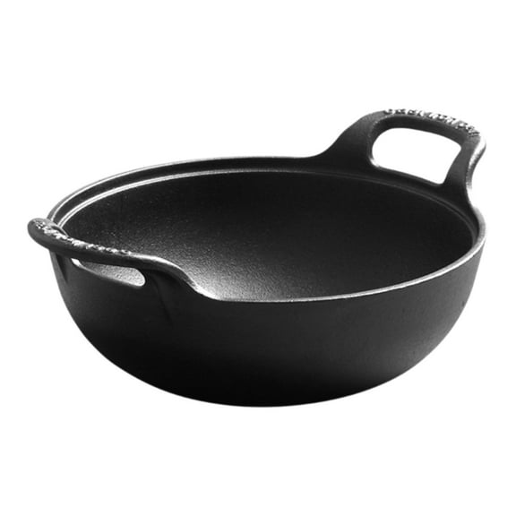 deevoka Cast Iron Stew Pot Cooking Pot Cookware Soup Pot for Home Use Hiking Outdoor 27cm